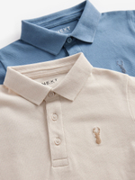 Поло для мальчика Next E29-779, 2 шт., Синий, Песочный