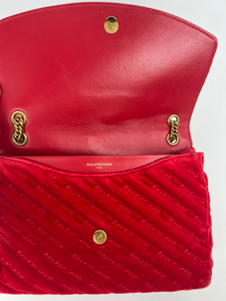 Сумка Balenciaga chain velvet crossbody bag