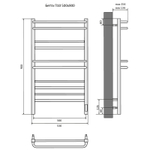 Электрический полотенцесушитель Aquatek Бетта П10 500x900 AQ EL KRC1090CH Хром