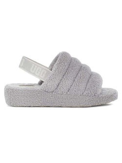 UGG Флип-флопы Fluff Yeah Stylish Sandals Women's Metal Gray