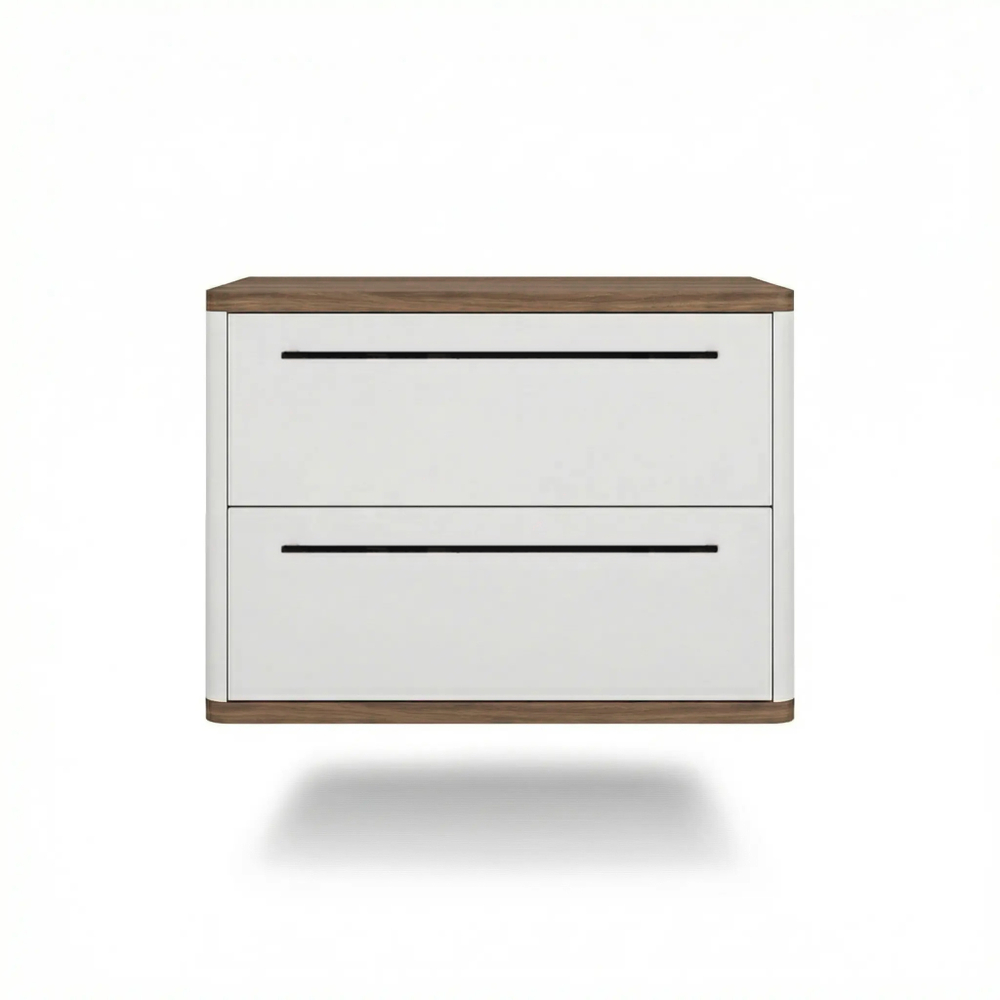 Тумба прикроватная подвесная ROYAL 5202 эко (Дуб Веллингтон-р.черная)