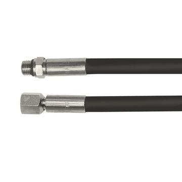 Шланг воздушный BTS высокого давления (HP), L15см, 7/16", Резина, для манометра, черный