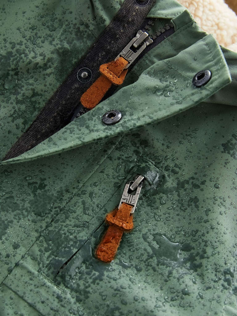 Куртка с флисовой подкладкой и капюшоном для мальчика Next Q53-239, Хаки