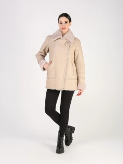 Дубленка зимняя натуральная авиатор оверсайз Турция