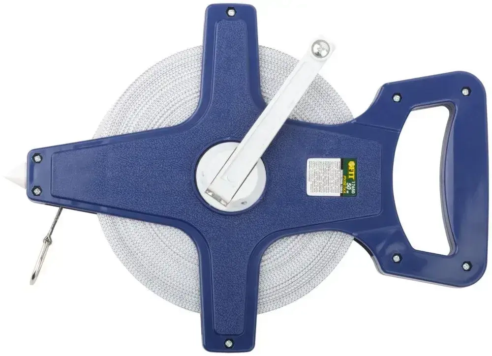 FIT Рулетка землемерная 50 м фибергласовая геодезическая лента для измерения больших длин