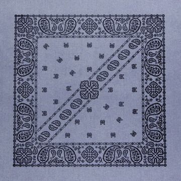 Бандана серая с черными огурцами диагональ (125)