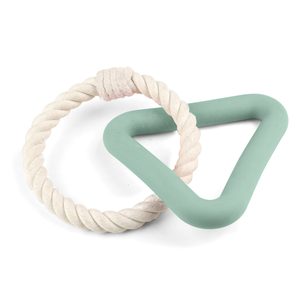 Игрушка для собак из термопластичного эластомера "Треугольник с плетеным кольцом", 250мм, Triol