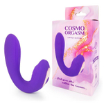 Фиолетовый изогнутый вибромассажер двойного действия - 18 см. (Цвет: фиолетовый)