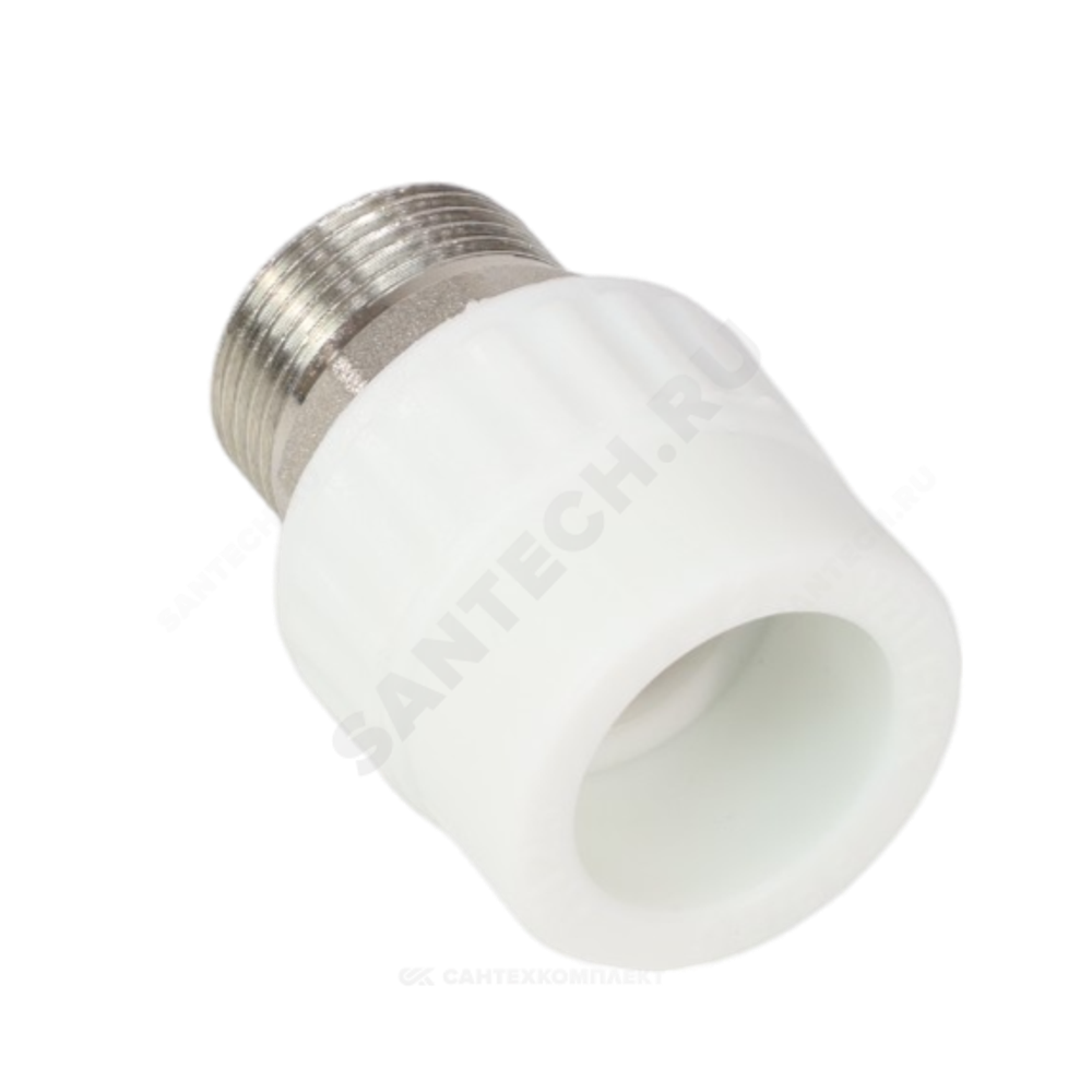Муфта PP-R комбинированная белая Дн 90х3" НР под ключ VALFEX 10135090