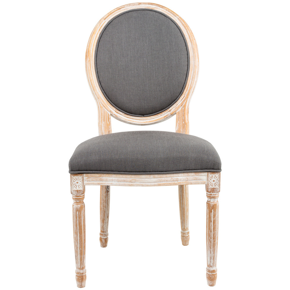 Стул Луи - Туманная луна лен белый жемчуг Объект мечты