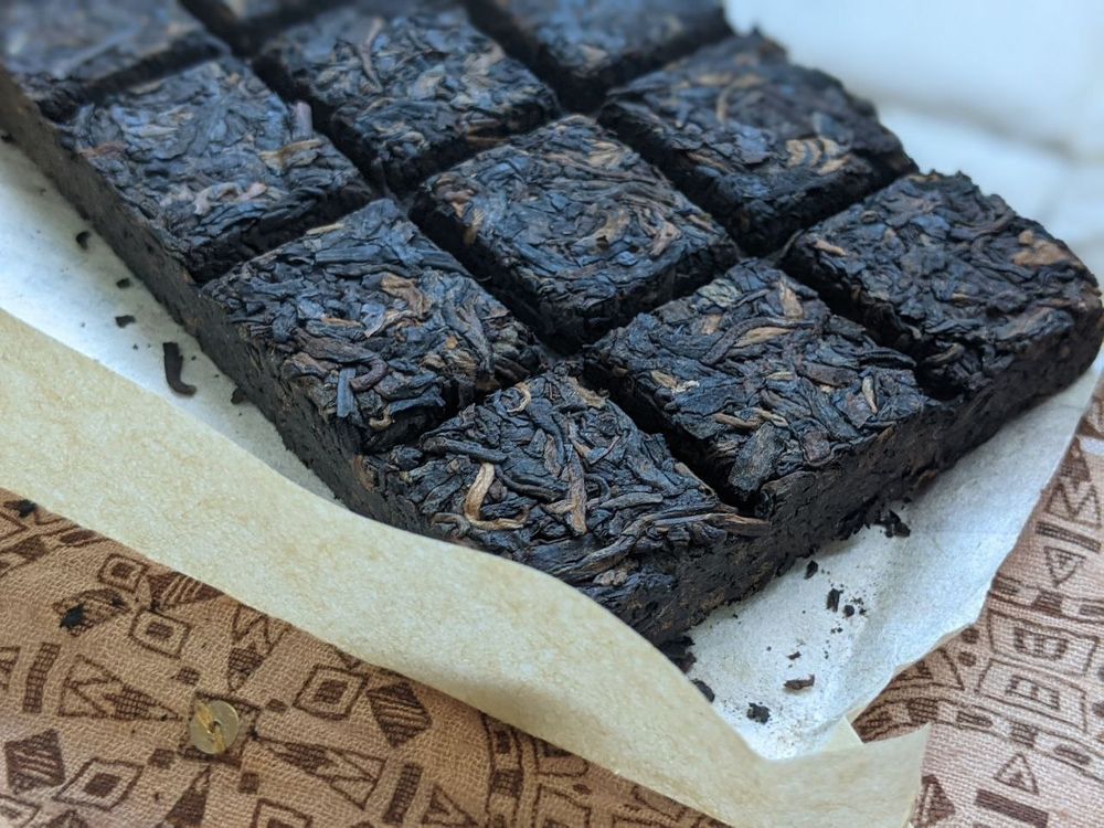 Шу пуэр плитка "Счастье", 80 гр