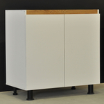 Кухня Валенсия 340 см (12 модулей) без столешницы / белый ЛДСП, массив дуба