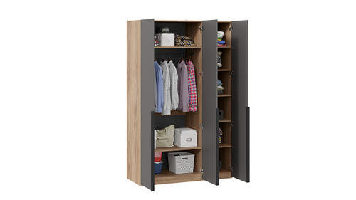 Шкаф для одежды (580) с 3 глухими дверями «Порто»