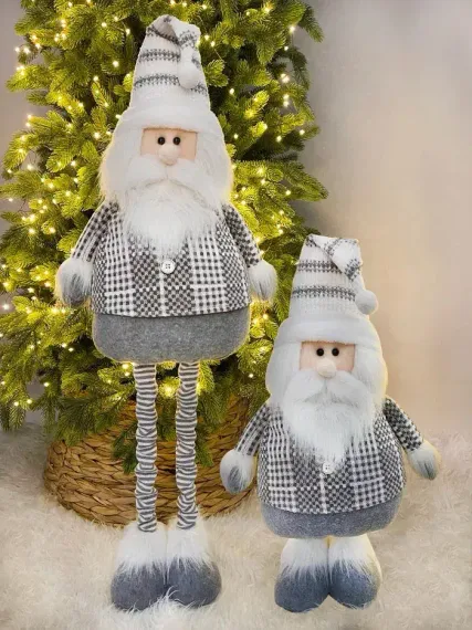 Игрушка Гном телескопический 50-91 см., серый, Christmas DeLuxe (89318)