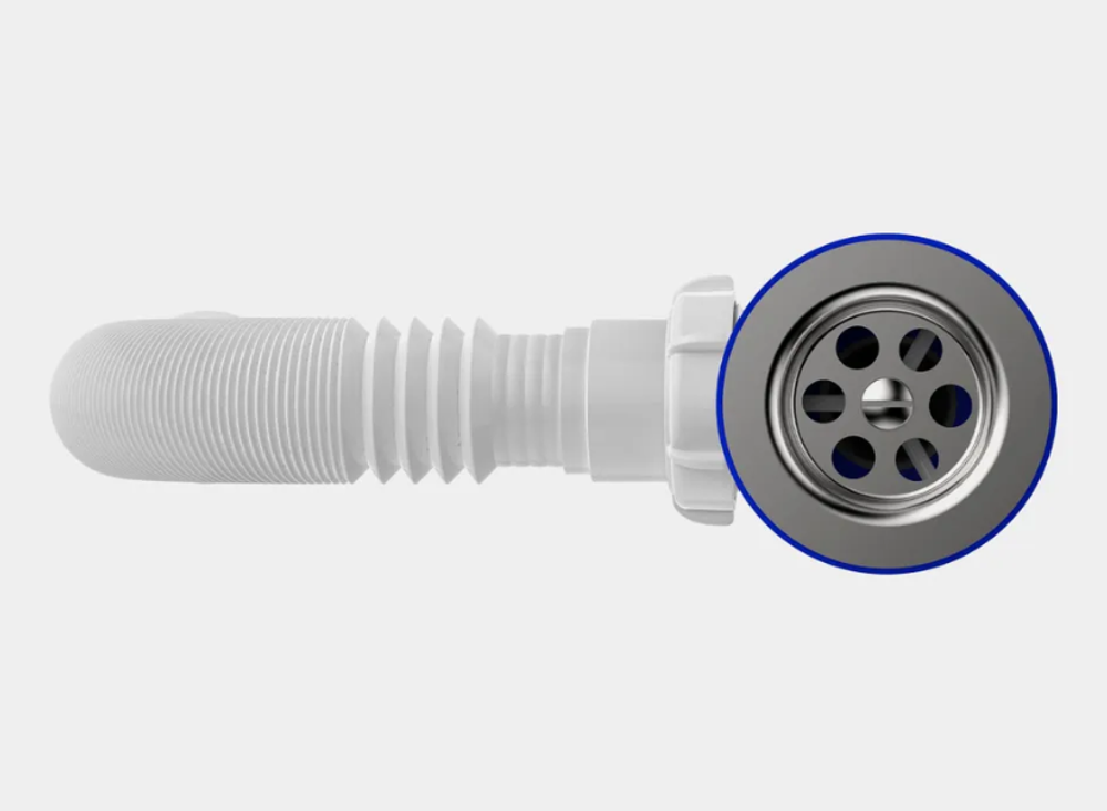 Aquant Сифон для умывальника 1 1/2"х 40, с гофротрубой 40х40/50, S0115-35-MR