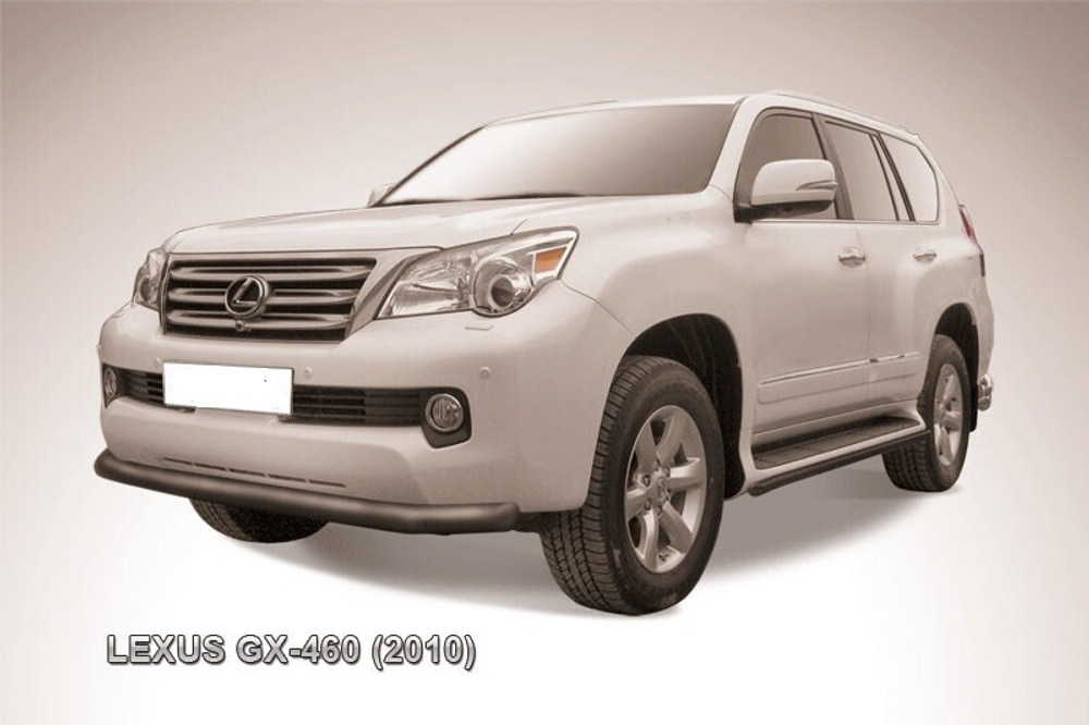 Защита переднего бампера (нержавейка) Lexus GX-460 (2009-2013) d76 (черный)