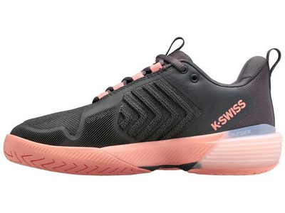 Женские Кроссовки теннисные K-Swiss Ultrashot 3 Women - asphalt/peach amber/white