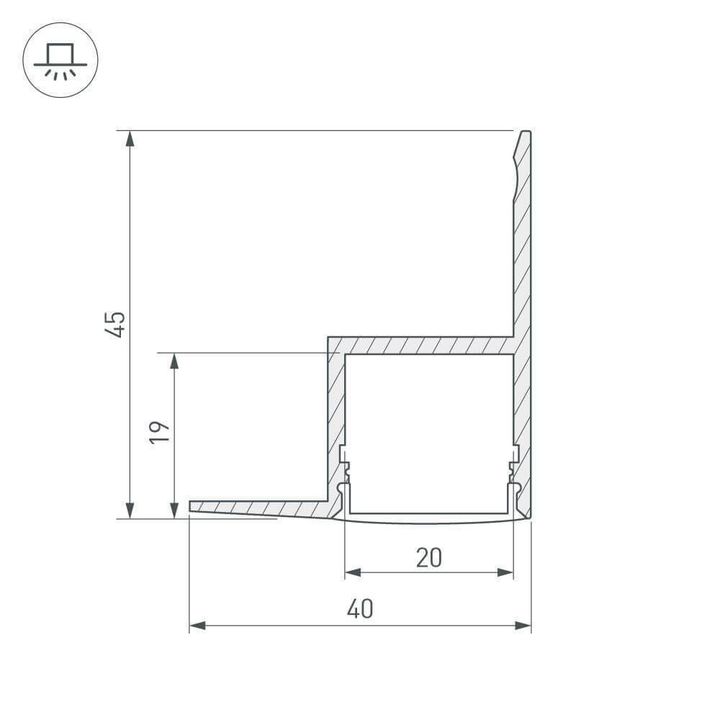 Профиль Arlight ARH-CEIL-2000 ANOD 016150