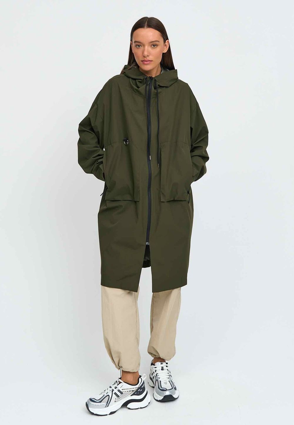 Плащ Kefirmaykifer оверсайз хаки