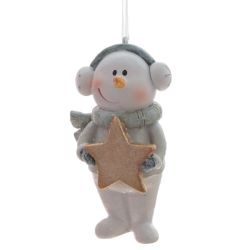 GAEM Изделие декоративное подвесное "Снеговики", L4 W3 H8,5 см, 3в.