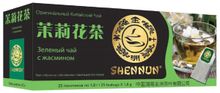 Чай зеленый SHENNUN с ароматом жасмина в пакетиках 25 шт