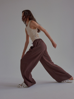 Baggy Trousers LOGO French Roast