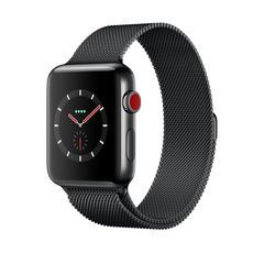 Apple Watch Series 3 Cellular 42mm Stainless Steel Case with Milanese Loop (Space Black)