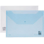 Папка-конверт на кнопке DELI "Aurora", А4, 0,16 мм, полоска, ассорти