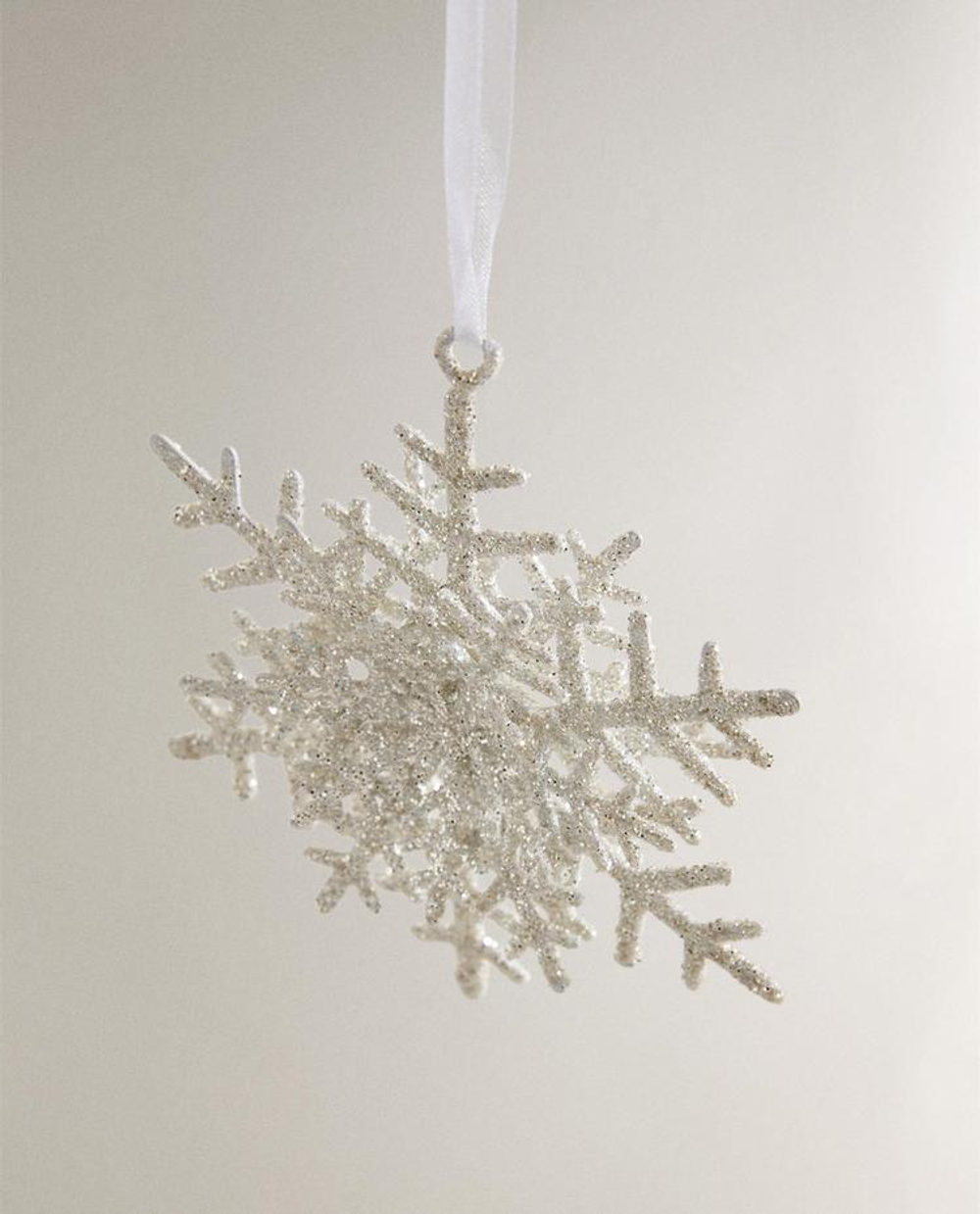 ZARA HOME ЕЛОЧНОЕ УКРАШЕНИЕ «СНЕЖИНКА», СЕРЕБРЯНЫЙ
