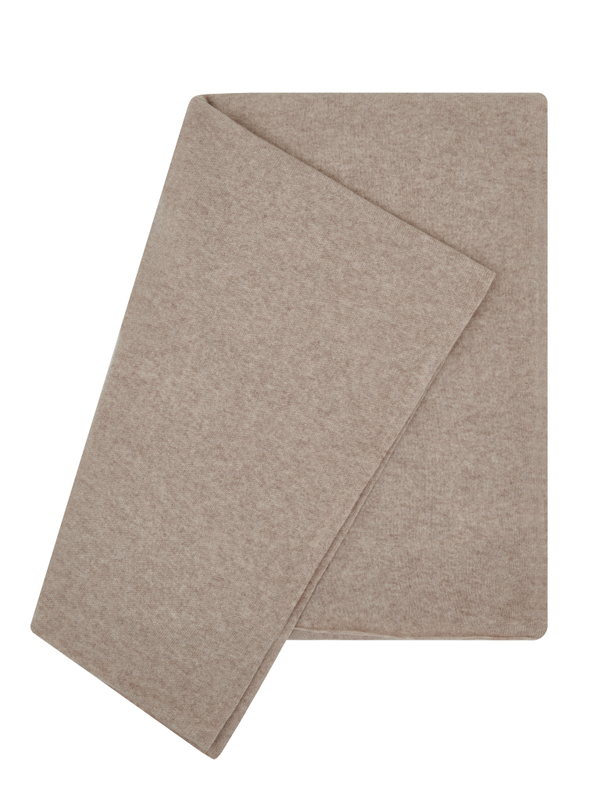 Scarf cashmere and wool beige melange color