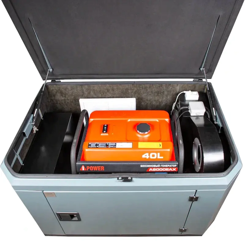 A-iPower A8000EAX бензиновый генератор в кожухе 1400SS RAL 7031 с блоком АВР 400В/25А (8 pin) New УТ-11182386/29109