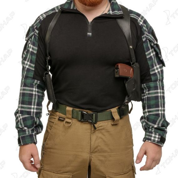 Кобура операт. под ПМ вертик. с запасной обоймой ПМ черная (HS-ОК-1-Нч) Helios