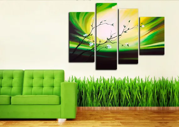 Модульная картина "Цветущая веточка"