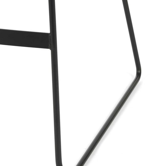 Барный стул Wally металлический черный, сиденье пластик и серая ткань