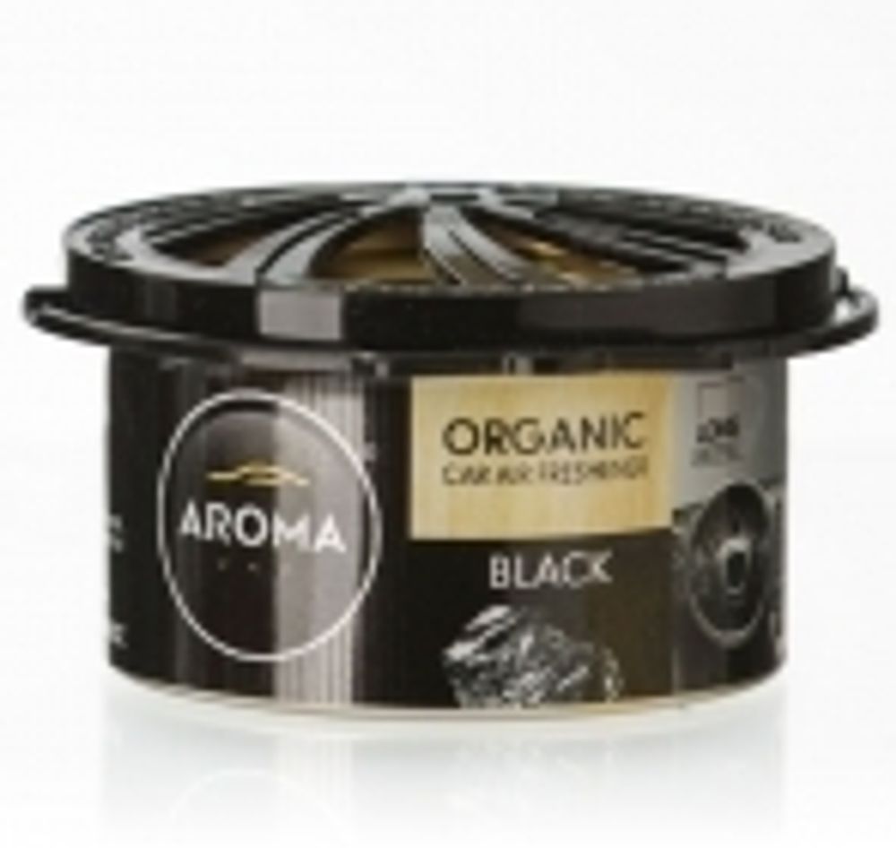 AROMA CAR ORGANIC Ароматизатор воздуха в баночке (сухой) Black(Черный)