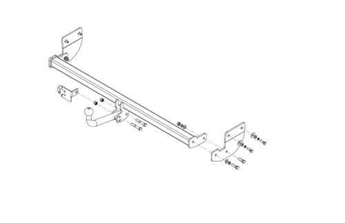 Фаркоп AvtoS для HYUNDAI ELANTRA (2013-2016) с универсальной электрикой и сертификатом в комплекте, арт.(HY 27+electr)