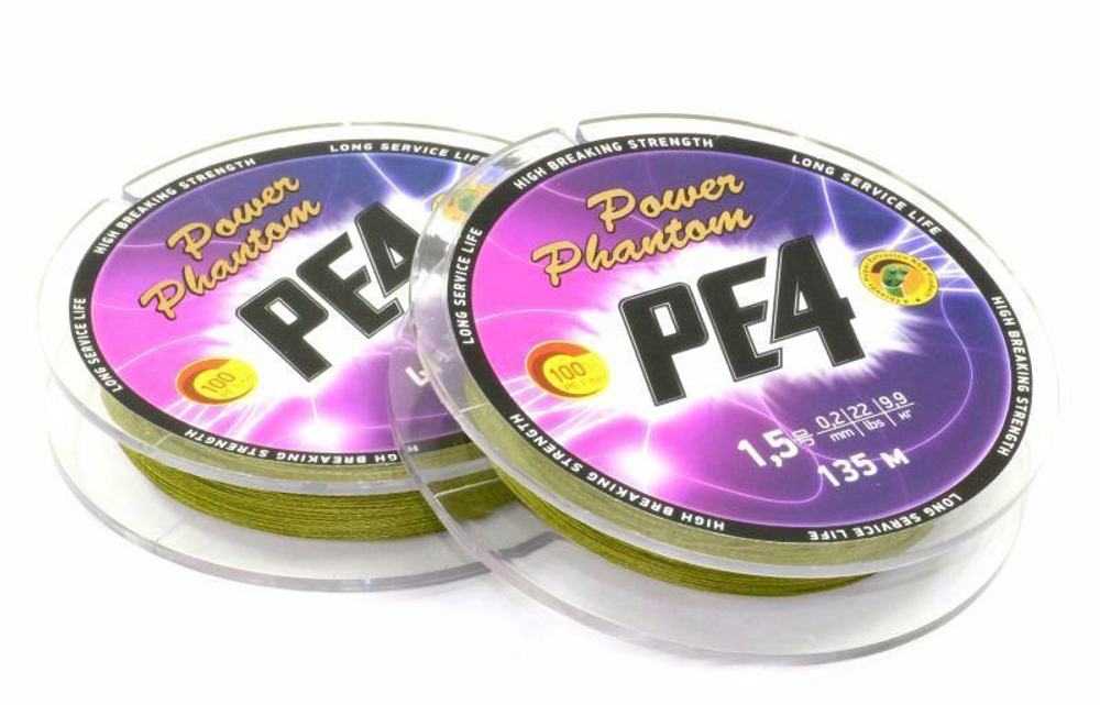 Плетеный шнур для рыбалки Power Phantom PE4