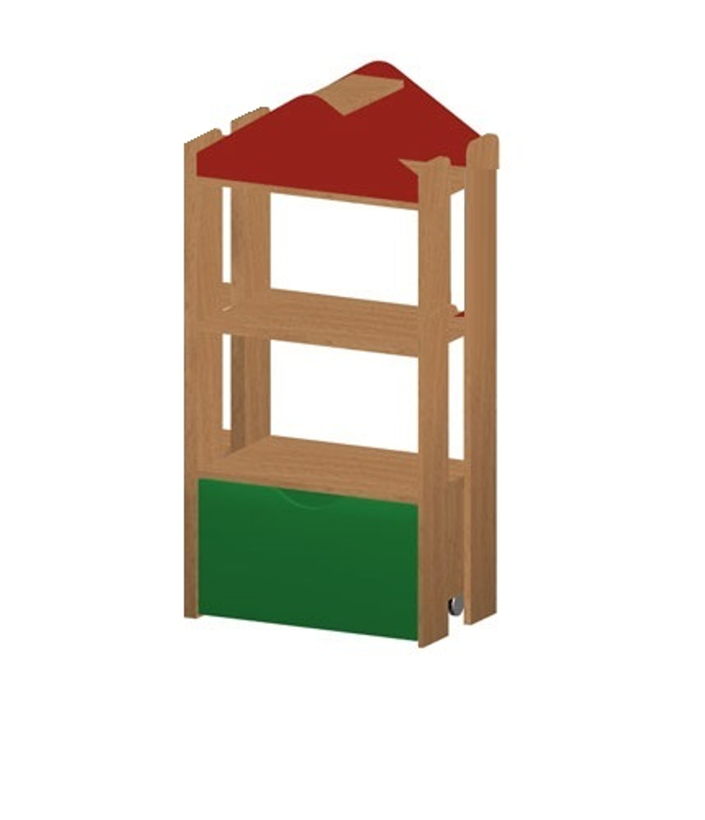Стеллаж "Городок" Кс-Г2 для детского сада