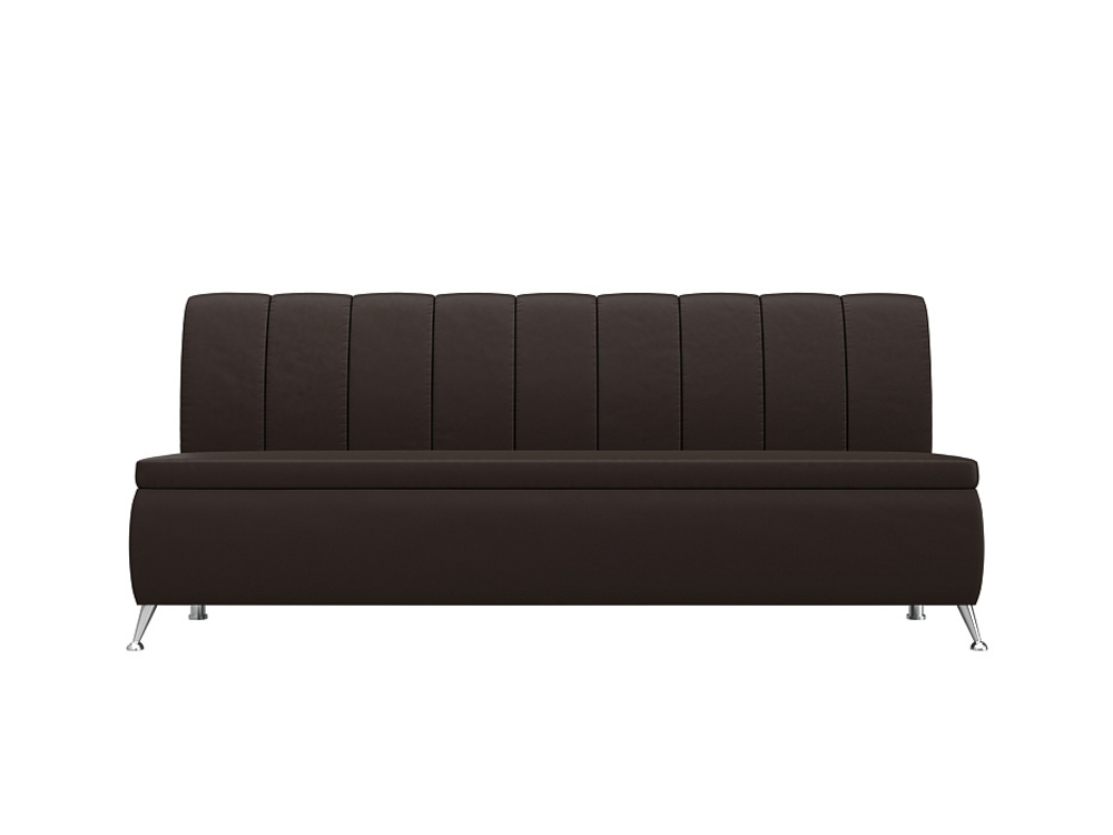 Диван кухонный прямой Кантри, Коричневый, Экокожа, 100156