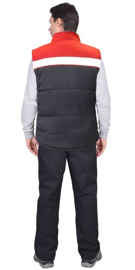 Жилет утепленный "Сириус-Навигатор" (т.серый/красный)
