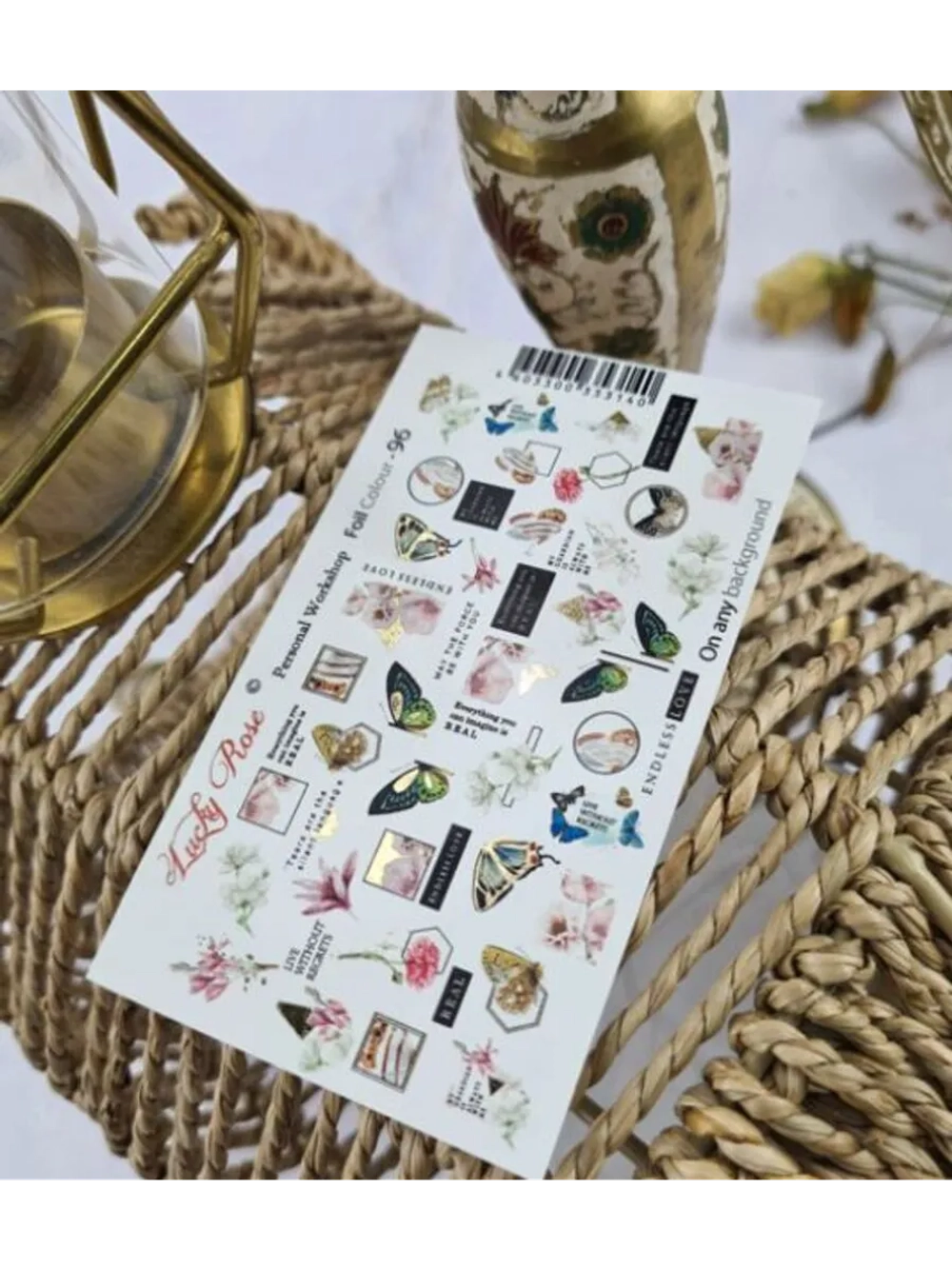 Набор слайдеры 2шт Lucky Rose. Foil 095, 096