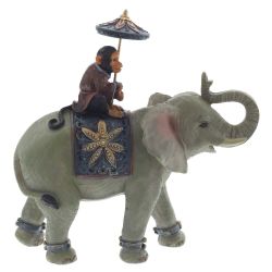 GAEM Фигурка декоративная "Обезьяна на слоне", L19 W7 H19,5 см