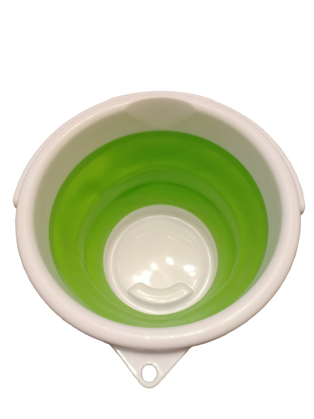 Ведро складное 10 литров, круглое, цвет зеленый