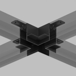 TR2114-BK Коннектор трека SMART для ГКЛ , \&amp;quot;X\&amp;quot; образный, механический , черный