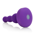 Фиолетовый трехуровневый анальный плаг с 10 функциями - 13 см. (Цвет: фиолетовый)
