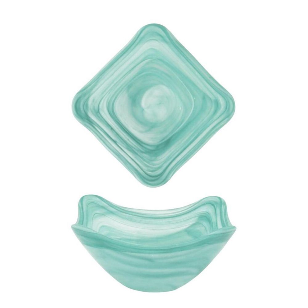 Салатник 300 мл 14*14 см h7 см   квадратный матовое стекло P.L. Proff Cuisine [6]