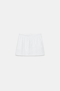 ZARA МИНИ-ЮБКА-ШОРТЫ, БЕЛЫЙ