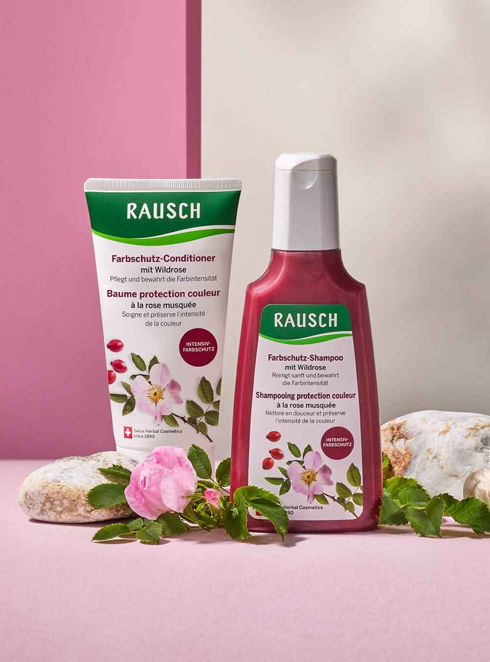 Шампунь Rausch для защиты цвета с дикой розой Colour-protecting Shampoo with Wildrose 200 мл