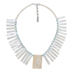 Колье Nature Bijoux, Milos, с перламутром, окрашенным говлитом и костью, NB26.1-15-43803 (белый)