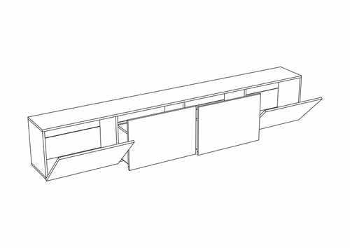 Тумба под ТВ  "Лия 3" (2400*400*314мм)
